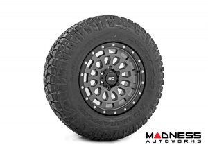 Ford Bronco Custom Wheels (1) - Rough Country - 87 Series - Gray w/ Black Ring - 17 x 8.5 / 6 x 5.5 / +0